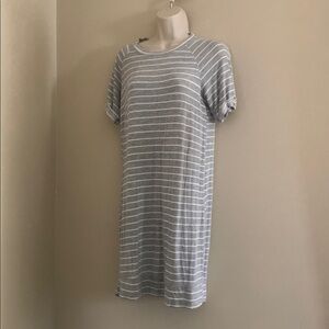Jaclyn Intimates Gray and White Striped sleepwear